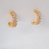 Dainty Diamond Hoop Earrings