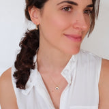 Small gold hoops, Tiny Eye Charm Huggie Earrings, Stylish Gift for Her