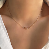 Dainty constellation citrine necklace,