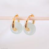 Pale Jade Hoops