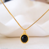 Oval Onyx Necklace