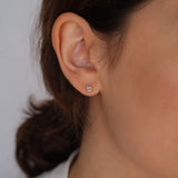 March Birthstone, Sterling Silver earrings, Gifts for her