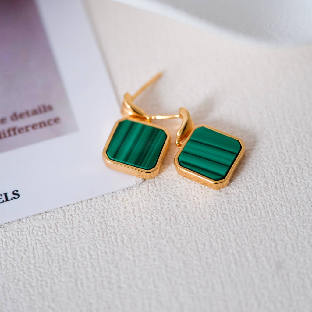 malachite earrings