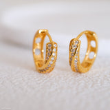 Diamond Huggie Earrings