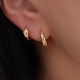 Diamond Huggie Earrings