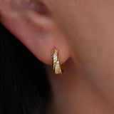 Diamond Huggie Earrings