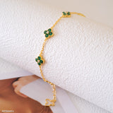 gold clover bracelet
