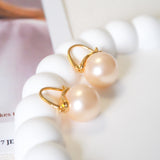 pink pearl earrings