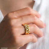 Statement heart ring, Infinity love ring, Heart band ring, Gifts for her