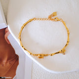 Gold Citrine Bracelet, November Birthstone Jewelry, 925 silver bracelet , Gift for women