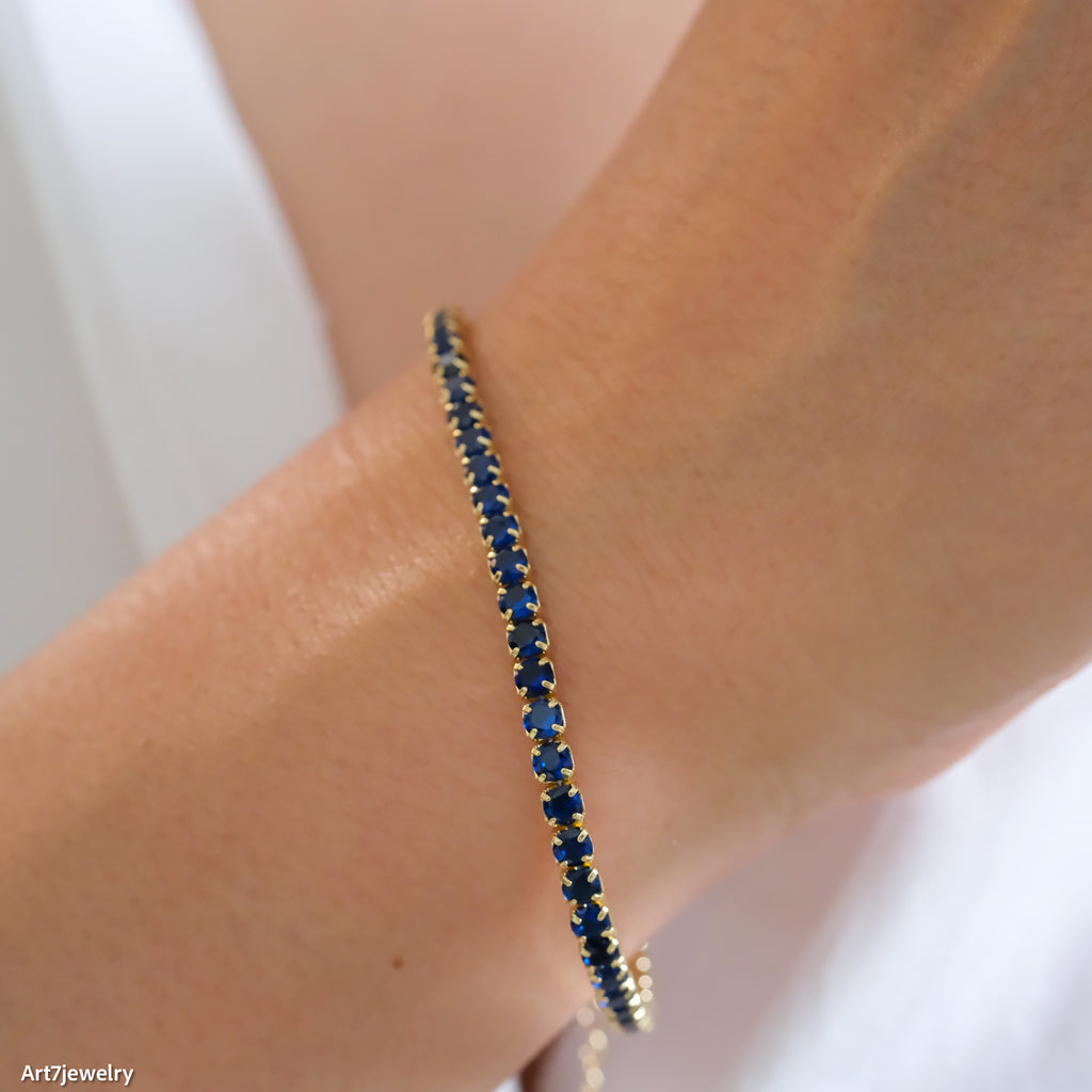 3mm tennis bracelet, Gifts for her, Unisex bracelet