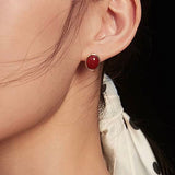 carnelian stud earrings