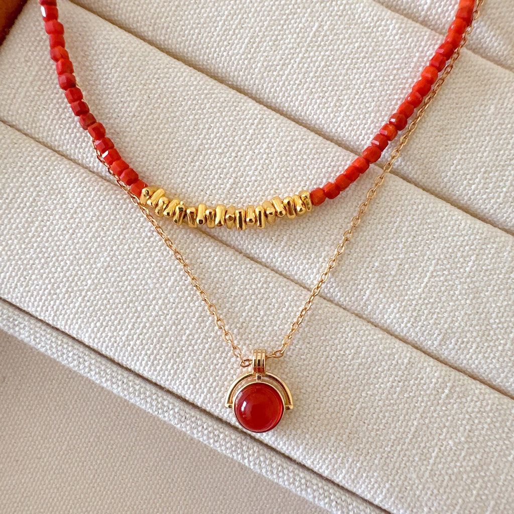 Minimalist Carnelian Necklace
