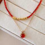 Minimalist Carnelian Necklace