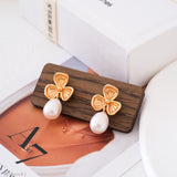 Gold Flower Earrings