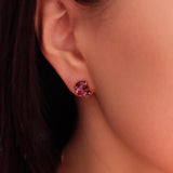 February birthstone jewelry, Calming crystal earrings, Gift for her