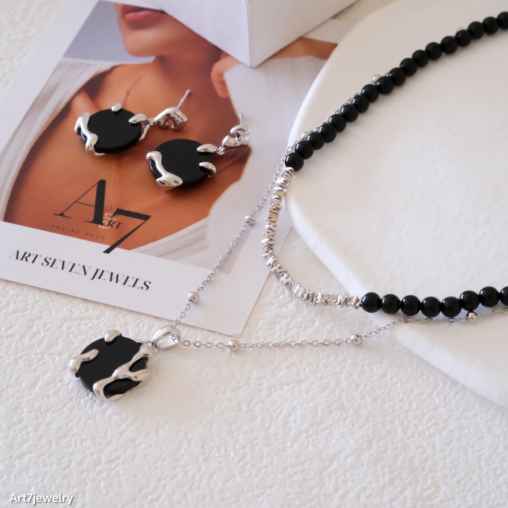 onyx jewelry set