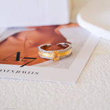 Two Toned Citrine Ring