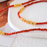 Carnelian Beaded Bracelet