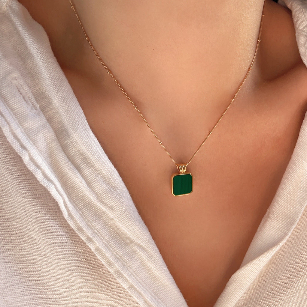 Malachite necklace