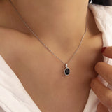 Mini black onyx necklace