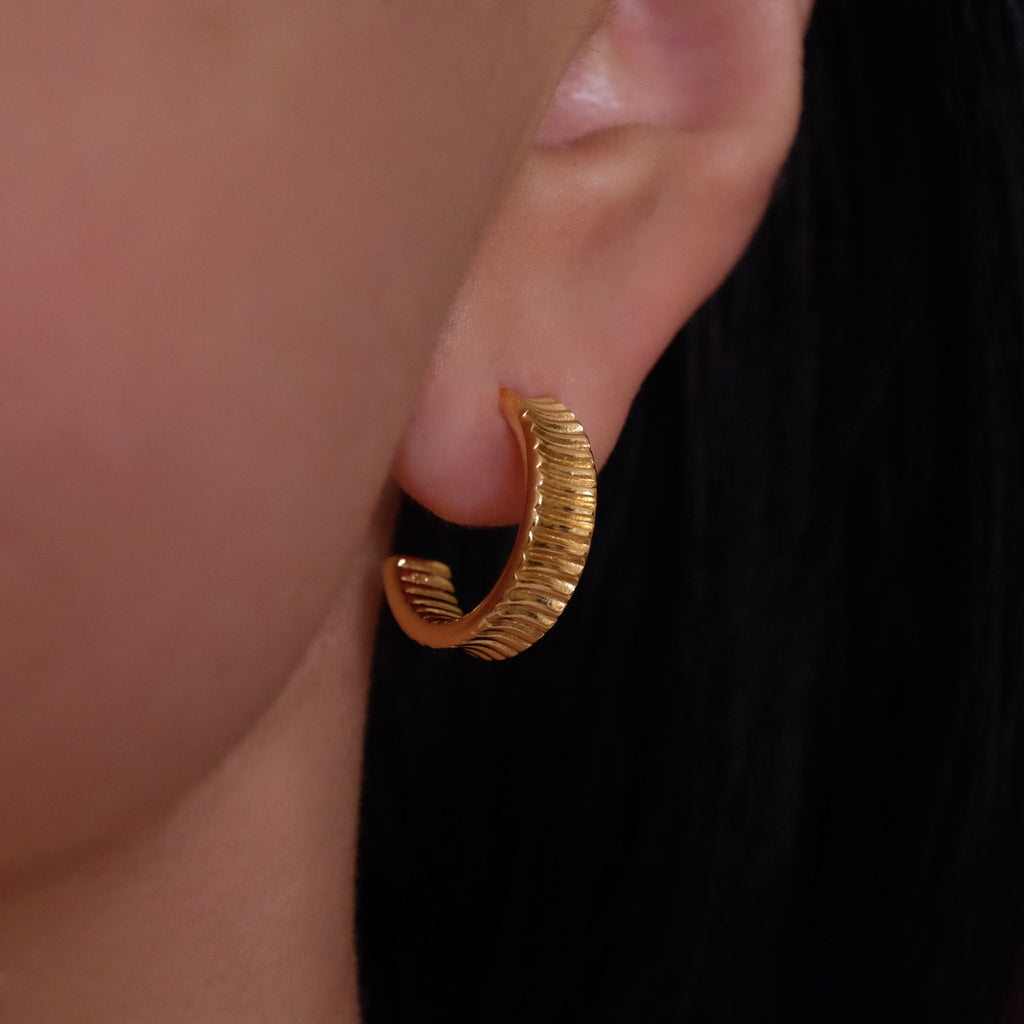 Chunky hoop earrings