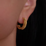 Chunky hoop earrings