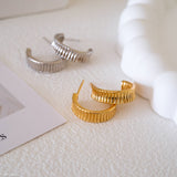 Chunky hoop earrings