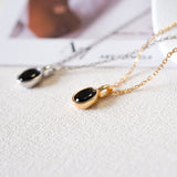 Mini black onyx necklace