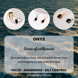 Mini black onyx necklace