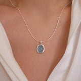 Silver Aquamarine necklace