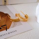 Chunky hoop earrings
