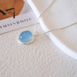 Silver Aquamarine necklace