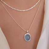 Silver Aquamarine necklace