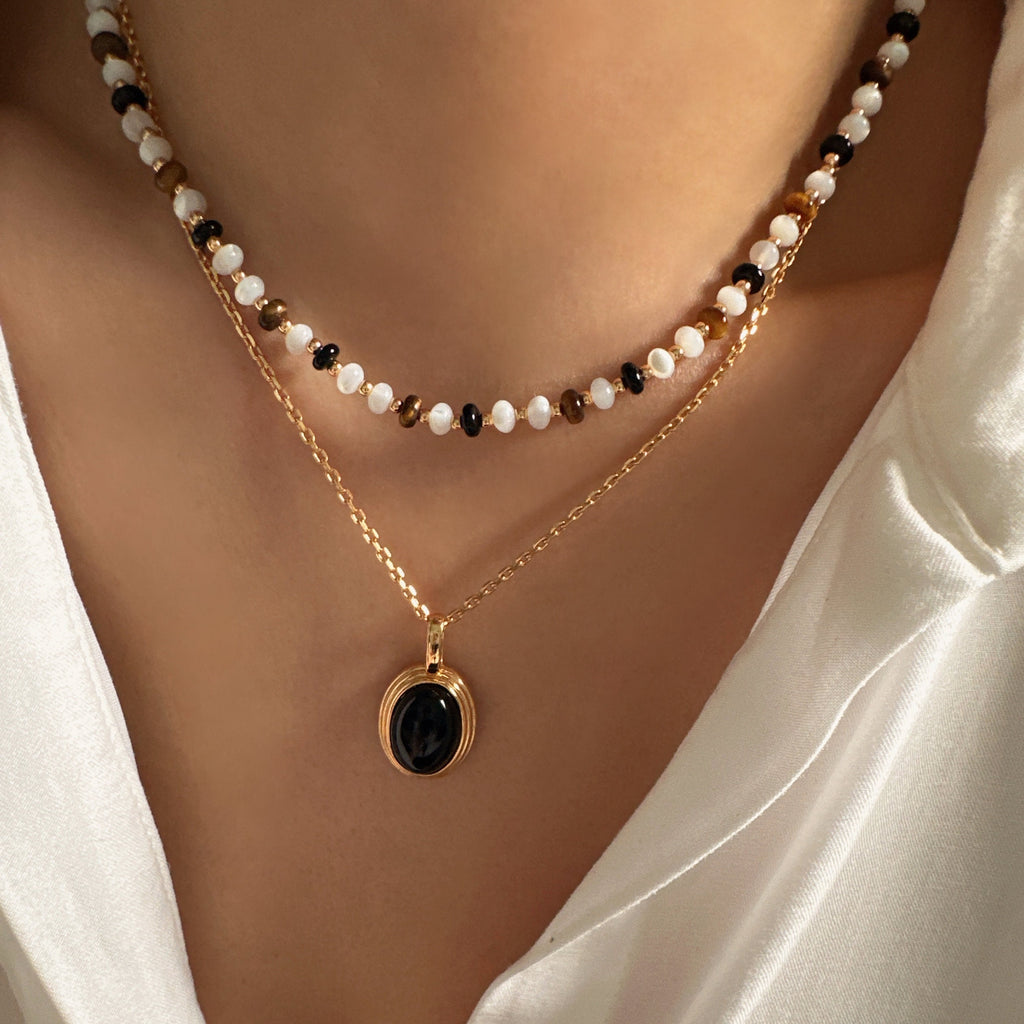 Oval Black Onyx Pendant