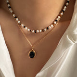 Oval Black Onyx Pendant