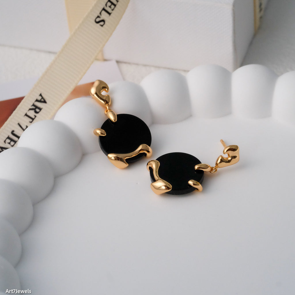 Black onyx earrings