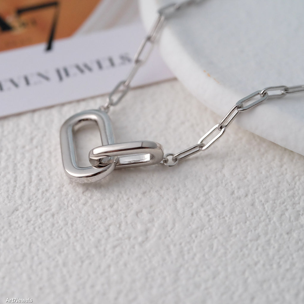 Paperclip choker necklace