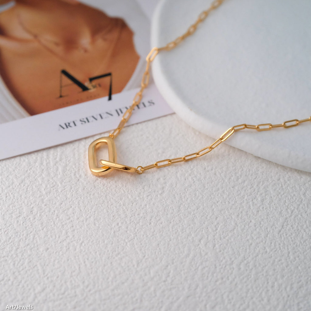 Paperclip choker necklace