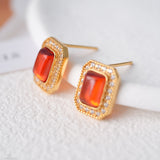 vintage carnelian earrings