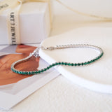 Pulsera de tenis de esmeralda
