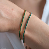 gold emerald tennis bracelet