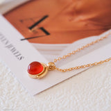  Red gemstone necklace