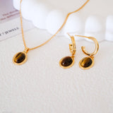Tigers Eye drop earrings