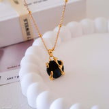 Black onyx earrings
