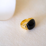 Black Onyx Gold Ring