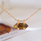Collar Herkimer de ojo de tigre