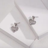 double puffy heart earrings