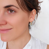 Jade hoop earrings