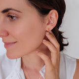 Huggie Green Earrings